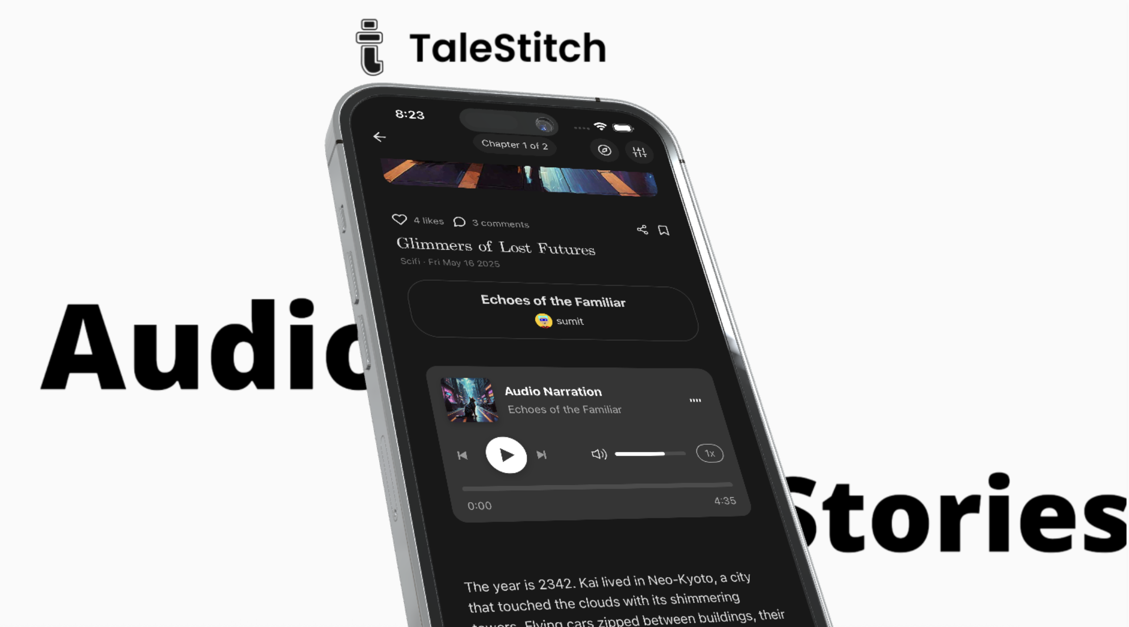 TaleStitch Audio Narration Feature